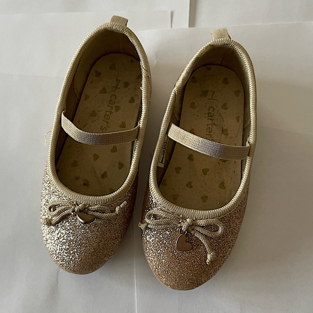 SOLD Carter’s gold glitter ballet flats